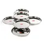 Sumeet Stainless Steel Dinner Plates - Set of 6 Pieces, 14 image