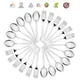 Sumeet Stainless Steel Spoon and Fork Set of 24 Pc (Dessert/Table Spoon 12 Pc (18.5cm L) Dessert/Table Fork 12 Pc (18.2cm L)) (1.6mm Thick), 2 image