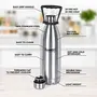 Sumeet Stainless Steel Double Walled Flask / Water Bottle 24 Hours Hot and Cold 1500 ml Silver, 5 image