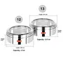 Sumeet Stainless Steel Flat Canisters/Puri Dabba/Storage Containers With See Through Lid Set of 2Pcs (2Ltr 2.5Ltr), 8 image