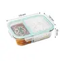 Signoraware Slim High Borosilicate Bakeware Safe Glass Small Lunch Box with Bag 600 ML transparent, 4 image