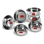 Sumeet Stainless Steel Solid Bowl Set/Wati Set - 200 ml 6 Pcs Silver, 8 image