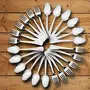 Sumeet Stainless Steel Spoon and Fork Set of 24 Pc (Dessert/Table Spoon 12 Pc (18.5cm L) Dessert/Table Fork 12 Pc (18.2cm L)) (1.6mm Thick), 11 image