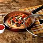 Sumeet Aluminium Nonstick Pizza Pan with Glass Lid (24cm Peach), 2 image