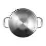 Wonderchef Nigella 3-Ply Stainless Steel Kadhai with Lid 20cm 1.5Litres 2.6mm Thickness Silver Standard, 6 image