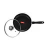 Sumeet 2.6mm Non Stick Glass Fry Pan with Glass Lid (Red 1.5 LTR 22cm Dia), 11 image