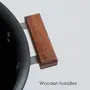 Wonderchef Ebony Hard Anodized Nonstick Handi with Lid - 24cm 5L 3.25mm Black, 5 image