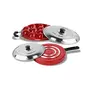 Sumeet 2.6mm Thick Non-Stick Red Indian Aluminium Cookware Set - Grill Appam Patra with Lid and Pizza Pan (23 X 23 X 3.7cm 23 X 23 X 3cm), 5 image