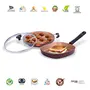 Sumeet Greaser Aluminium Grill Appam Patra With Lid Grill Pan 1.1 L Grill Pan 12 Piece (Peach), 5 image
