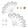 Sumeet Stainless Steel Spoon Set of 12 Pc (Baby/Medium Spoon 6 Pc (16cm L) Dessert/Table Spoon 6 Pc (18.5cm L)) (1.6mm Thick) ASIN: B07R6XCNZ7, 2 image