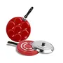 Sumeet 2.6mm Thick Non-Stick Aluminium Red Carmine Cookware Set (Multi Snack Maker 26.5cm Dia and Pizza Pan 23cm Dia), 5 image