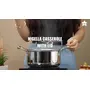 Wonderchef Nigella 3-Ply Stainless Steel Kadhai with Lid 20cm 1.5Litres 2.6mm Thickness Silver Standard, 2 image