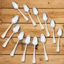Sumeet Stainless Steel Spoon Set of 12 Pc (Baby/Medium Spoon 6 Pc (16cm L) Dessert/Table Spoon 6 Pc (18.5cm L)) (1.6mm Thick) ASIN: B07R6XCNZ7, 5 image
