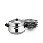 Butterfly Stainless Steel Curve Idli Cooker Idly Maker Set with 4 Plates 16 idlies Silver, 3 image