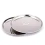 Coconut Stainless Steel Mirror Finish - 22 Guage Dinner Plates/Beeding Plate - Set of 2 (Diamater - 11.5inches Each), 2 image