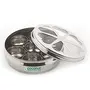 Coconut Stainless Steel Flora Spice Container/Masala Box with 7 Bowls - 1 Unit ( Belly Shaped) - Diamater- 19 Cm, 2 image
