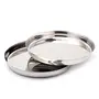 Coconut Stainless Steel Heavy Guage (22 Guage) Dinner Plate/Thali - 2 Quantity - Diamater - 10 Inch Each Plate, 2 image