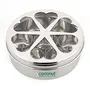 Coconut Stainless Steel Flora Indian Spice Container/Masala Box with 7 Bowls - 1 Unit ( Round Shaped) - Diamater- Cm, 2 image