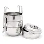 Coconut Stainless Steel Food Carrier/Lunch Box Three Container 9 x 3/2000 ML - 1Qty, 2 image
