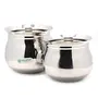 Coconut Stainless Steel Kanchi Handi/Cookware (Without Handle & Lid) - Set of 2 Unit - Capacity -550ML & 800 ML, 4 image