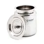 Coconut Stainless Steel Hammered Ghee Pot/Oil Pot with Lid - Set of 2 Pieces - 850 ML Each, 2 image