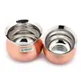 Coconut Stainless Steel Tomato FC Copper Handi/Cookware (Without Handle & Lid) - 2 Unit - (Capacity -550 & 800ML), 3 image