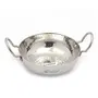 Coconut Stainless Steel Hammered Kadai/3MM Hammered Kadai/Cookware for Kithchen Essentials - 1 Unit - Capacity - 1000ML Color - Silver - Dimension - 19Cms, 5 image