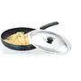 Coconut Fry Pan (Aluminium Non-Stick - 22CM) with SS Lid, 2 image