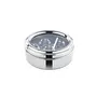 Butterfly Stainless Steel Spice Box Masala Dabba with glass lid with 7 container and spoon Set No.1 Small 175 ml Silver, 4 image