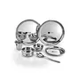 Butterfly Stainless Steel Premium Tiffin Set Tableware 14 Pieces Silver, 2 image