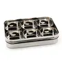 Coconut Stainless Steel Rectangle Masala Box / Spice Container/ Dry Fruit Box / Masala Box Stainless Steel Lids with 6 Bowls - 150ML Diamater - 24 Cm, 2 image