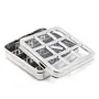 Coconut Stainless Steel Lego Masala Box -Square Cubic See thru Lid - Spice box - Condiment box - 9 partition - Diamater - 22CM Capacity - 100 ML Each Containers, 4 image