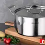 Bergner Argent Tri-Ply Stainless Steel Casserole with Stainless Steel Lid (20 cm 3.1 Litres Induction Base Silver), 3 image