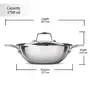 Milton Pro Cook Triply Stainless Steel Kadhai with Lid 26 cm / 3.6 Litre, 5 image