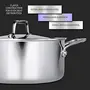 MILTON Pro Cook Triply Stainless Steel Casserole with Lid 22 cm / 4 Litre- Silver, 3 image
