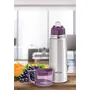 Milton Glassy 350 Thermosteel 24 Hours Hot and Cold Water Bottle with Drinking Cup Lid 350ml Purple, 4 image