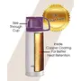 Milton Glassy 350 Thermosteel 24 Hours Hot and Cold Water Bottle with Drinking Cup Lid 350ml Purple, 3 image