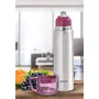Milton Glassy 1000 Thermosteel 24 Hours Hot and Cold Water Bottle with Drinking Cup Lid 1 Litre Pink, 4 image
