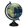 12.5" Navy Blue Unique Antiique Look Rotating Navy Blue Color Globe Table Decor Ocean Geographical Earth Desktop Globe By Globes Hub-Perfect for Home, Office & Classroom