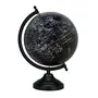 11.5" Black Unique Antiique Look Decorative Rotating World Globe Desktop Atlas Geography Ocean Earth Home Decor By Globes Hub-Perfect for Home, Office & Classroom