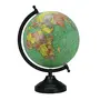 13.5" Green Rotating Globe Table Decor Ocean Geographical Earth Desktop Home By Globes Hub-Perfect for Home, Office & Classroom