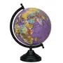 13.5" Decorative Desktop Rotating Globe Black Ocean World Earth Office Table Decor By Globes Hub-Perfect for Home, Office & Classroom