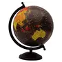 11" Desktop Rotating Black Ocean Globe World Earth Geography Gift Table Decor By Globes Hub-Perfect for Home, Office & Classroom