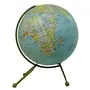13.3" Blue Unique Antiique Look Design Desktop Rotating Globe Ocean World Geography Table Decor By Globes Hub-Perfect for Home, Office & Classroom