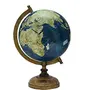 8" Blue Cream Texture Educational, Antique Globe with Brass Antique Arc and Wooden Base , World Globe , Home Decor , Office Decor , Gift Item By Globes Hub