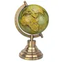 5" Green Gold Educational, Antique Globe with Brass Antique Arc and Base , World Globe , Home Decor , Office Decor , Gift Item By Globes Hub