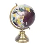 8" Midnight Indigo Educational, Antique Globe with Brass Antique Arc and Base , World Globe , Home Decor , Office Decor , Gift Item By Globes Hub