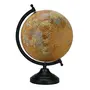 8" Mustard Educational, Antique Globe with Black Matt Arc and Base , World Globe , Home Decor , Office Decor , Gift Item By Globes Hub