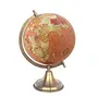 8" Surahi Designer Rust Red Educational, Antique Globe with Brass Antique Arc and Base , World Globe , Home Decor , Office Decor , Gift Item By Globes Hub