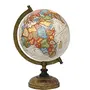 8" Cream Multi New Educational, Antique Globe with Brass Antique Arc and Wooden Base , World Globe , Home Decor , Office Decor , Gift Item By Globes Hub